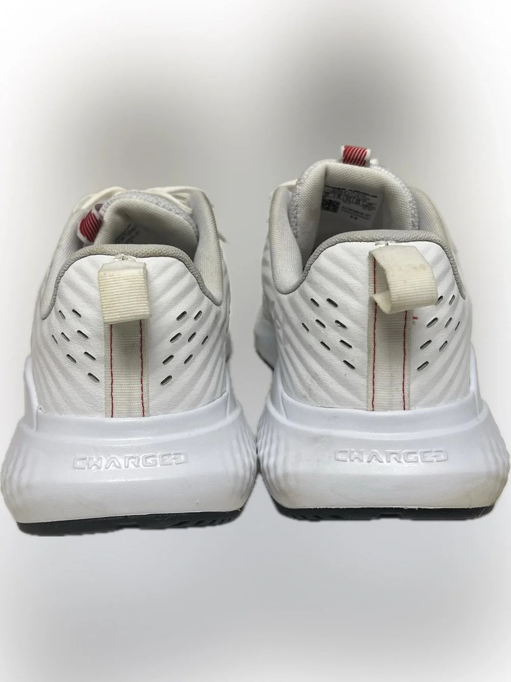 White Under Armour Athletic Sneakers with Red Accents - Men's Size 11